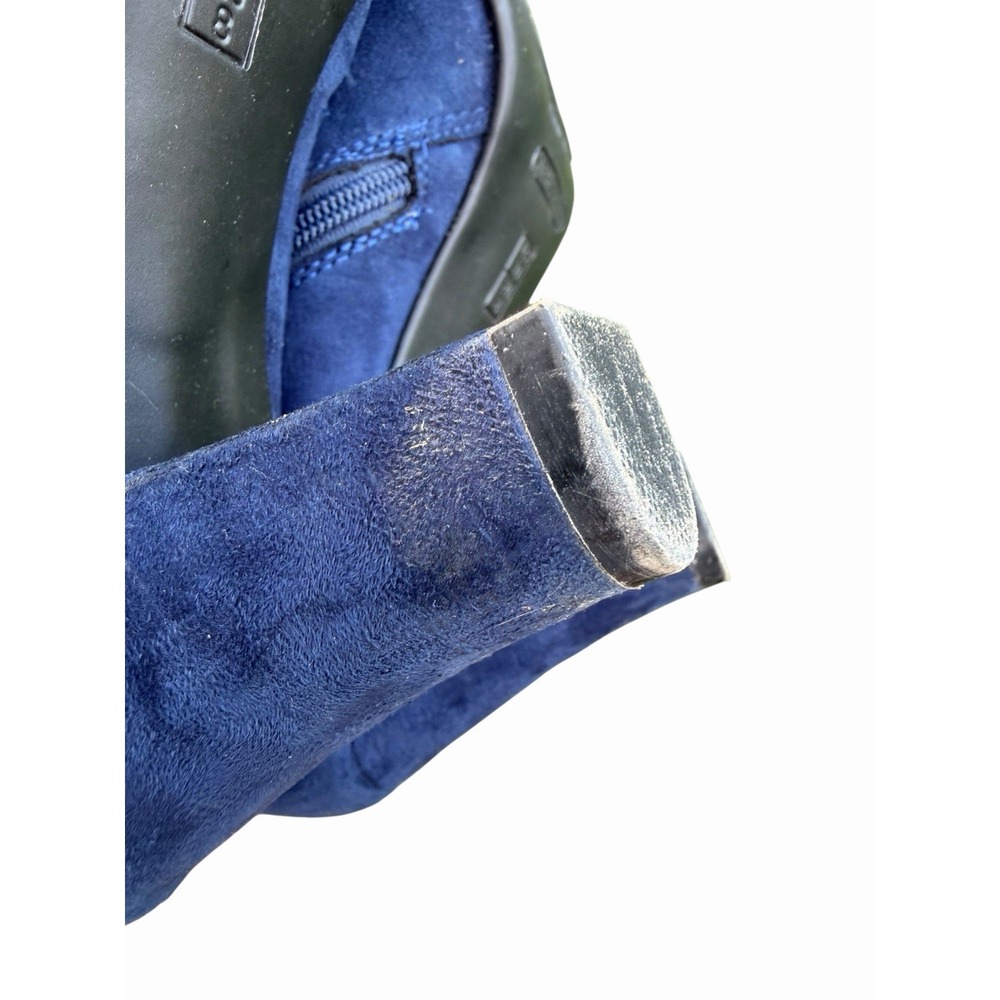 Aerosoles Heelrest Starring Role Shoes Booties Suede Leather Blue Women Size 10M - Picture 8 of 16